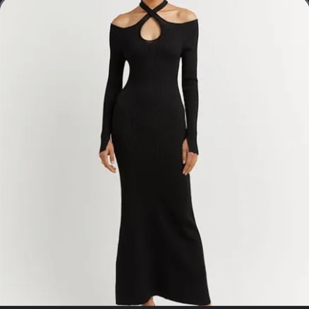 DISSH Toni Sleeved Knit Midi Dress. Size M.